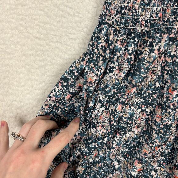 Michael Stars Sz SP Jude Puff Sleeve Smocked Mini Dress Pockets Cottagecore NEW - Picture 7 of 12